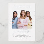 感謝エレガントの台本フォトビ企業のジネス 箔シーズンカード (正面)