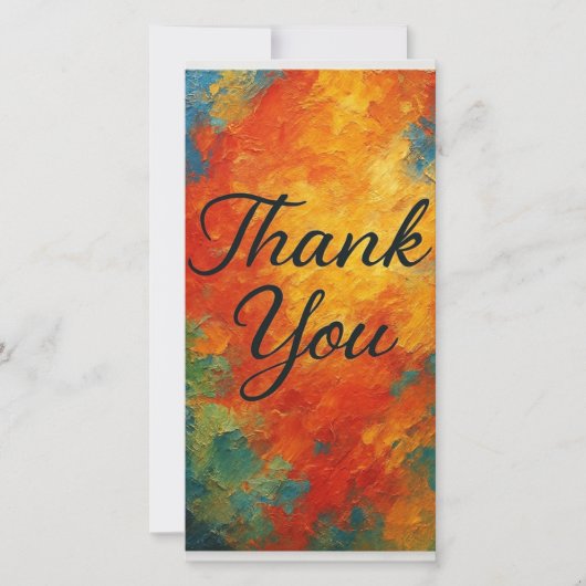 感謝エレガントの気持ち – 抽象芸術ありがとうアート サンキューカード (正面)
