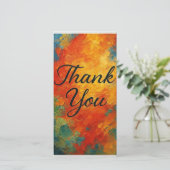 感謝エレガントの気持ち – 抽象芸術ありがとうアート サンキューカード (スタンド正面)