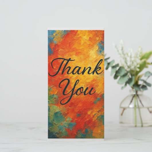 感謝エレガントの気持ち – 抽象芸術ありがとうアート サンキューカード (スタンド正面)