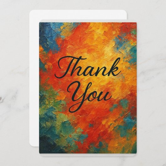 感謝エレガントの気持ち – 抽象芸術ありがとうアート シーズンカード (正面/裏面)