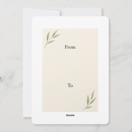 感謝エレガントの気持ち – 抽象芸術ありがとうアート シーズンカード (裏面)