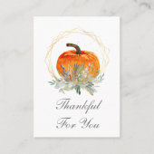 感謝エレガントをカボチャ感謝 プレイスカード (正面)