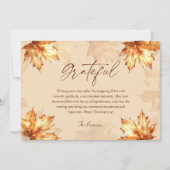 感謝エレガントモダン素朴感謝 シーズンカード (正面)
