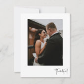 感謝エレガント写真結婚のサンキューカード サンキューカード (正面)