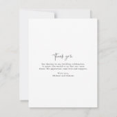 感謝エレガント写真結婚のサンキューカード サンキューカード (裏面)