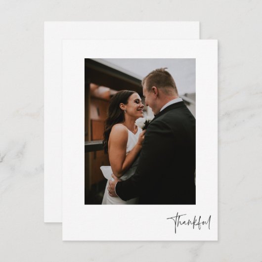 感謝エレガント写真結婚のサンキューカード サンキューカード (正面/裏面)