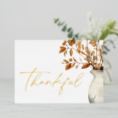 感謝エレガント感謝モダン 箔シーズンカード (立ち正面)