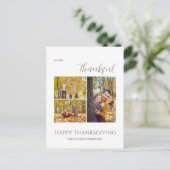 感謝エレガント感謝祭の家族の写真3 シーズンポストカード (スタンド正面)