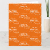 感謝エレガント感謝秋オレンジ カード (正面)