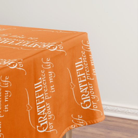感謝エレガント感謝秋オレンジ テーブルクロス (インサイチュ)