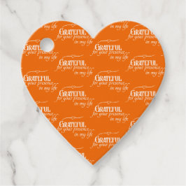 感謝エレガント感謝秋オレンジ フェイバータグ