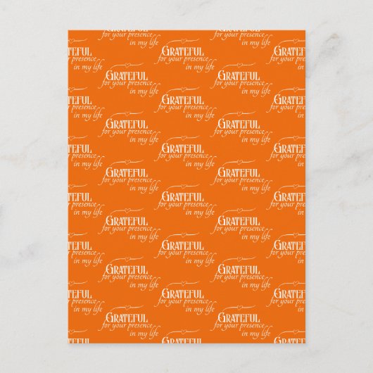 感謝エレガント感謝秋オレンジ ポストカード (正面)