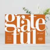 感謝オレンモダンジビジネスホリデーカード シーズンカード (スタンド正面)