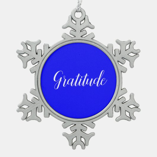 感謝オーナメント スノーフレークピューターオーナメント (正面)