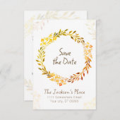 感謝カジュアルのフラット日付カードを保存 セーブザデート (正面/裏面)