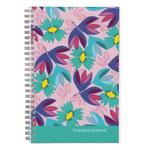 感謝カスタムジャーナルフローラグリーンピンクかわいらし