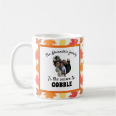 感謝カスタム七面鳥の写真シーズンをゴブルに コーヒーマグカップ (左)