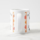 感謝カスタム七面鳥の写真シーズンをゴブルに ジャンボコーヒーマグカップ (裏面)