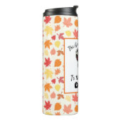 感謝カスタム七面鳥の写真シーズンをゴブルに タンブラー (回転左)