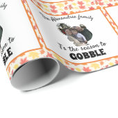 感謝カスタム七面鳥の写真シーズンをゴブルに ラッピングペーパー (ロールコーナー)