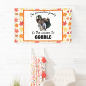 感謝カスタム七面鳥の写真シーズンをゴブルに 横断幕 (インサイチュ)