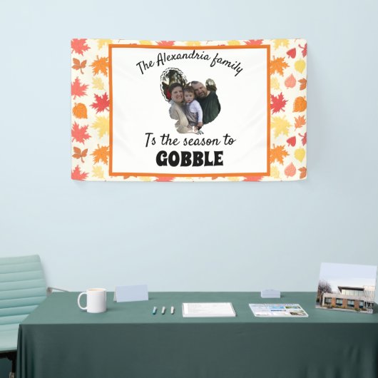 感謝カスタム七面鳥の写真シーズンをゴブルに 横断幕 (トレードショー)
