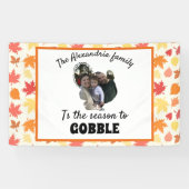 感謝カスタム七面鳥の写真シーズンをゴブルに 横断幕 (横)
