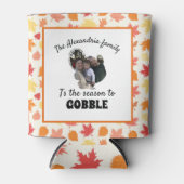 感謝カスタム七面鳥の写真シーズンをゴブルに 缶クーラー (正面)