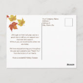 感謝カスタム企業ののメッセージ ポストカード (裏面)