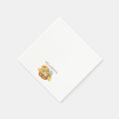 感謝カボチャのモノグラム感謝カクテル スタンダードカクテルナプキン (角)