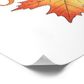 感謝カボチャ&紅葉 ポスター (角)
