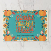 感謝カラフル感謝の賛美紙ランチョンマット ペーパーパッド (正面)