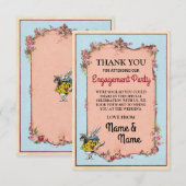 感謝カードエンゲージメントワンダーランドウサギ サンキューカード (正面/裏面)