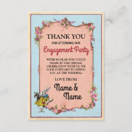 感謝カードエンゲージメント ワンダーランド ウサギ サンキューカード