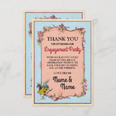 感謝カードエンゲージメント ワンダーランド ウサギ サンキューカード (正面/裏面)