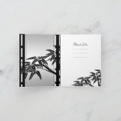 感謝カード アジアンフラワー ブラック シルバー 竹 (内部)