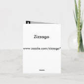 感謝カード アジアン フラワー ブラック シルバー 竹 (裏面)