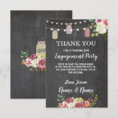 感謝カード ウェディング ジャー チョーク 招待状 (正面/裏面)