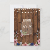 感謝カード ウェディング フラワーリング 飾り瓶 招待状 (裏面)