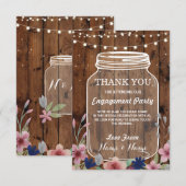 感謝カード ウェディング フラワーリング 飾り瓶 招待状 (正面/裏面)