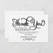 感謝カード ウェディング ラスティック 婚約 スクリプト 招待状 (正面/裏面)