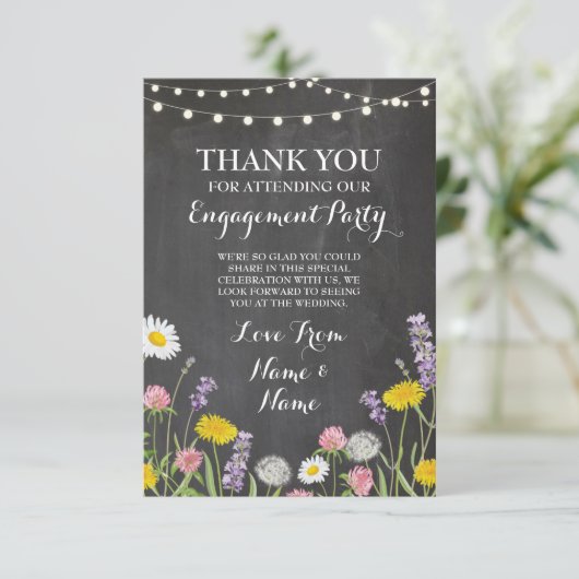 感謝カード ウェディング ワイルドフラワーズ 招待状 (スタンド正面)