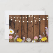 感謝カード ウェディング ワイルドフラワー 画像 招待状 (裏面)