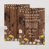 感謝カード ウェディング ワイルド ウッド フローラル (正面/裏面)