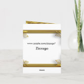 感謝カード エリート ブラック ゴールド エレガント (裏面)