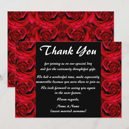 感謝カード - カスタマイズ可能 (正面/裏面)