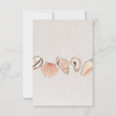 感謝カード シェル オーシャンビーチ ウェディング 招待状 (裏面)