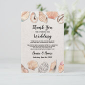 感謝カード シェル 海岸 ウェディング 招待状 (スタンド正面)