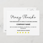 感謝カード  ビジネス名刺 案内ポストカード (正面/裏面)